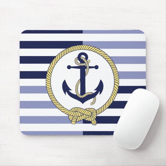 Nautical Anchor/Seaman's Knoten/Customize Name, # Mousepad (Mit Mouse)