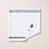 Nautical Anchor Segelboot Name Custom Swag Badhandtuch Set (Waschlappen)