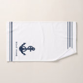Nautical Anchor Segelboot Name Custom Swag Badhandtuch Set (Handtuch)