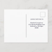 Nautical Anchor UAWG Wedding Card Einladungspostkarte (Rückseite)