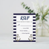 Nautical Anchor UAWG Wedding Card Einladungspostkarte (Stehend Vorderseite)