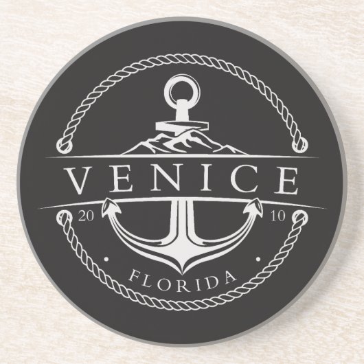 Nautical Anchor Venice Florida 2010 Getränkeuntersetzer (Vorne)