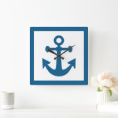 Nautical Anchor wall clock Quadratische Wanduhr (Zuhause)