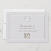 Nautical Anchor Wappen formale QR Hochzeitreaktion (Vorderseite)
