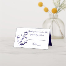 Nautical Anchor Wedding Danke Navy Blue Escort