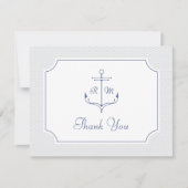 Nautical Anchor Wedding Dankeschön Card Dankeskarte (Vorderseite)