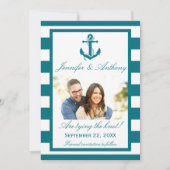 Nautical Anchor Wedding Foto Save the Date (Vorderseite)