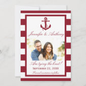 Nautical Anchor Wedding Foto Save the Date (Vorderseite)