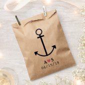 Nautical Anchor Wedding Fvor Bags personalisiert Geschenktütchen (Ausgeschnitten)