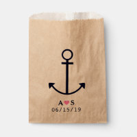Nautical Anchor Wedding Fvor Bags personalisiert
