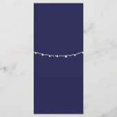 Nautical Anchor Wedding Menu Navy Blue Gold Menükarte (Rückseite)