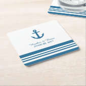 Nautical Anchor Wedding Paper Untersetzer (angewinkelt)