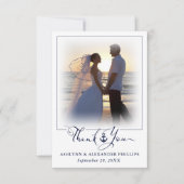 Nautical Anchor Wedding Script Danke Ihnen 2 Foto (Vorderseite)