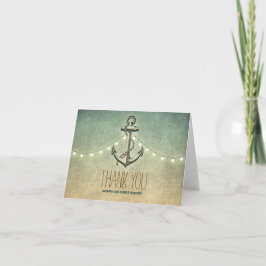 Nautical Anchor Wedding Vielen Dank Dankeskarte