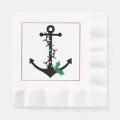 Nautical Anchor Weihnachtsbuch Napkins Serviette (Vorderseite)