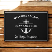 Nautical Anchor Welcome Aboard Personalized Fußmatte