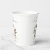 Nautical Anchor Wheel Leafy Floral Brautparty Pappbecher (Rechts)