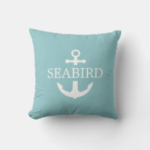Nautical Anchor White & Aqua. Name des benutzerdef