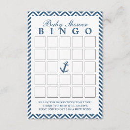 Nautical Anchor Zigzag Baby Duschkabine Bingo Kart