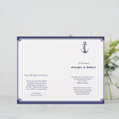 Nautical Anchor zum Hochzeitsprogramm der Marine (Stehend Vorderseite)