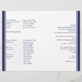 Nautical Anchor zum Hochzeitsprogramm der Marine (Rückseite)