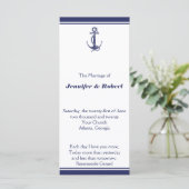 Nautical Anchor zum Hochzeitsprogramm der Marine Programm (Stehend Vorderseite)