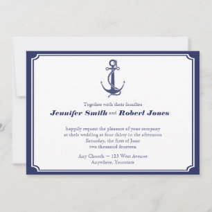 Nautical Anchor zur Einladung zur Hochzeit der Mar