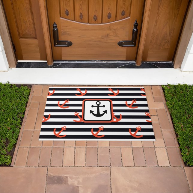Nautical Anchors Away   Doormat Fußmatte (Außenbereich)