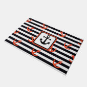 Nautical Anchors Away   Doormat Fußmatte (Schrägansicht)