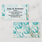 Nautical Anchors Beach Ocean Seaside Coasteme Them Visitenkarte (Vorne/Hinten)