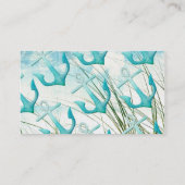 Nautical Anchors Beach Ocean Seaside Coasteme Them Visitenkarte (Rückseite)