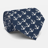 Nautical Anchors Custom Necktie Krawatte (Gerollt)