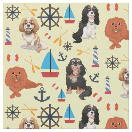 Nautical and Boating Cavalier King Charles Spaniel Stoff