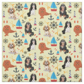 Nautical and Boating Cavalier King Charles Spaniel Stoff (Muster)
