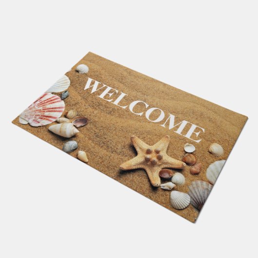 Nautical and Coastal Life is Better on Beach Fußmatte (Schrägansicht)