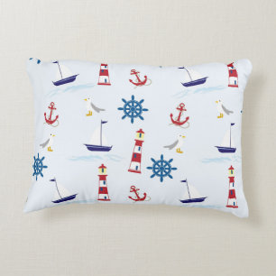 Nautical Animation Accent Pillow Zierkissen