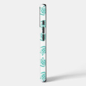Nautical Aqua Blue Sea Turtle Pattern  Case-Mate iPhone Hülle (Rückseite / Links)