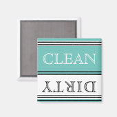 Nautical Aquamarin Blue Dishwasher Dirty Clean Magnet (Vorderseite/Rückseite)