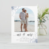 Nautical Arch Foto Elegante Hochzeit Save the Date (Stehend Vorderseite)