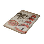 Nautical Art Küstenstrand Seashell Leuchtturm Badematte (Schrägansicht)