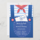 Nautical Baby Boy Dusche per Mail Einladung (Vorderseite)