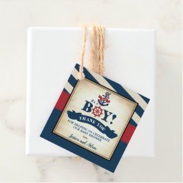 Nautical Baby Boy Dusche Vielen Dank für Ihre Unte Geschenkanhänger