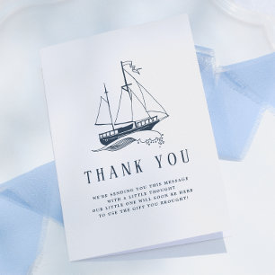 Nautical Baby Boy Showdusche Danke