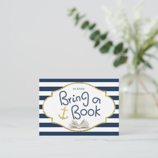 Nautical Baby Dusche bringen eine Bucheinlage mit Begleitkarte (Stehend Vorderseite)