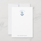 Nautical Baby Dusche Danke Karte | Blue Waterco (Vorderseite)
