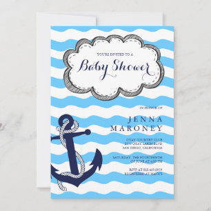 Nautical Baby Dusche mit Anchor Einladung