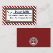 Nautical Baby Dusche Ocean Diaper Raffelkarten Begleitkarte (Vorne/Hinten)
