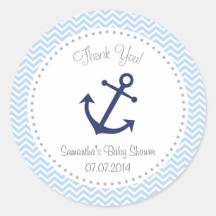 Nautical Baby Dusche Vielen Dank Sticker