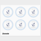 Nautical Baby Dusche Vielen Dank Sticker (Blatt)