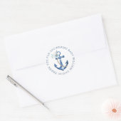 Nautical Baby Dusche Vielen Dank Sticker | Blue An (Umschlag)